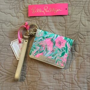 Lilly Pulitzer Wristlet Gold Accents